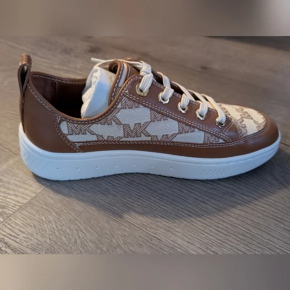 Michael Kors Brown and White Women's Sneakers - Picture 2 of 5